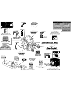 Label Map Diagram and Parts List for Z-FORCESZ54 (17AIDGHC-17AIDGHC010)(2015) Cub Cadet Lawn Tractor